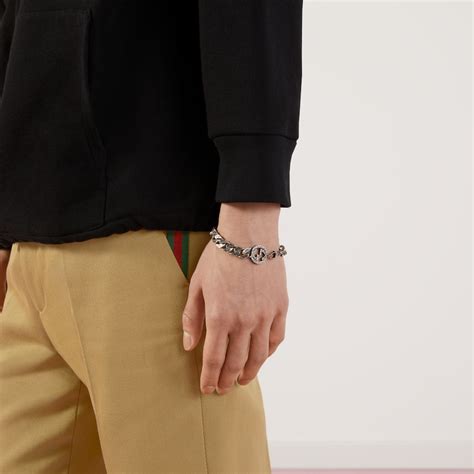 gucci interlocking g chain bracelet|interlocking g necklace in silver.